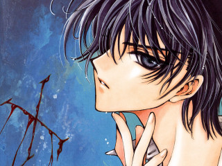 Man black hair tie blue - his neck free wallpaper