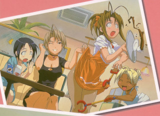 Anime girls bench mirror pink - a mirror in the background free wallpaper