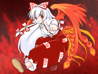 Ayako rokkaku phoenix flame wings - a anime character free wallpaper