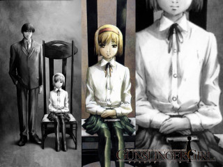Couple sitting stand suit art - assemblage free wallpaper