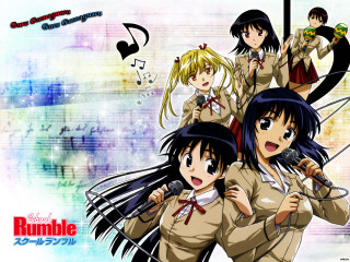 Anime girls music rainbow uniforms - ayako rokkaku free wallpaper
