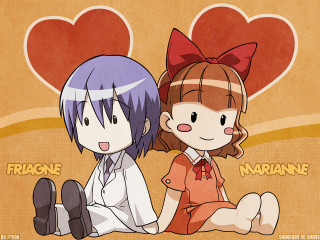 Anime characters hearts bow smile - heart free wallpaper
