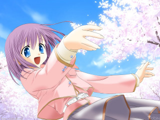 Girl pink dress outstretched sky - white flower free wallpaper