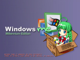 Cartoon girl box computer windowsme - a box free wallpaper