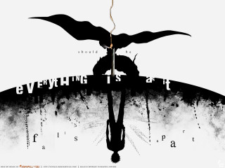 Clock bat person knife silhouette - ufotable free wallpaper