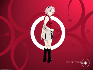 Girl anime portrait pinkhair greeneyes - circle free wallpaper