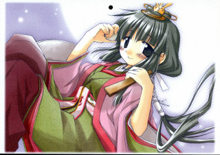 Woman kimono crown bun portrait - a bun free wallpaper