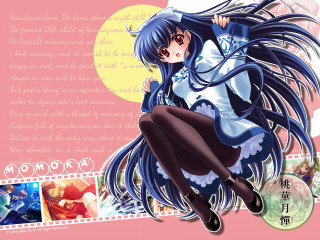 Anime girl flying long hair 3 - the wind free wallpaper