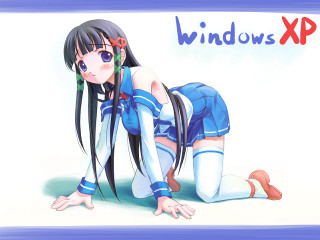 Anime girl black hair blue 6 - long black hair free wallpaper for desktop