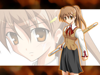 Girl sword fire sign netart - net art free wallpaper