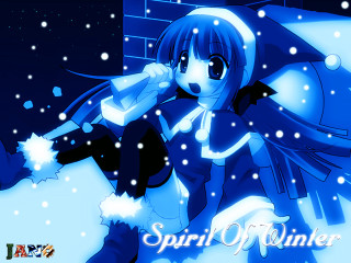 Anime girl blue outfit snow - a blue outfit free wallpaper