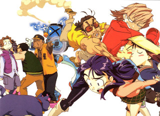 Group people cartoon background manga - a white background free wallpaper