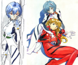 Anime two girls red white - outfit free wallpaper