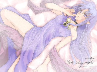 Woman purple dress bed dragon - a bed free wallpaper