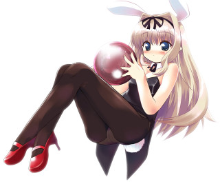 Blonde woman red ball anime - a red ball free wallpaper