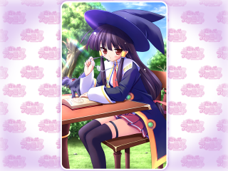 Girl hat reading floral witch - a girl sitting free wallpaper