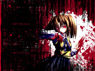 Alice redeye yellowshirt blood splatter - a red eye free wallpaper