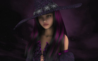Purple witch gothic digital astral - gothic free wallpaper for desktop
