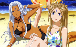 Beach two women bikinis sun - two woman free wallpaper
