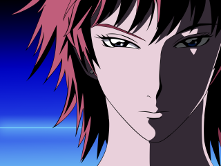 Pink haired anime girl blue 2 - blue eye free wallpaper
