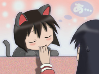 Girl cat head shoulder kawaii - her head and a cat free wallpaper