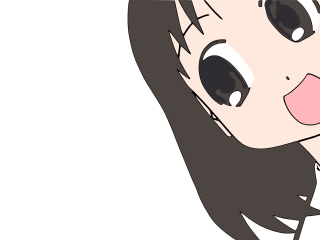 Cartoon girl pink nose black 2 - a pink nose free wallpaper