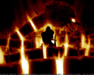 Demonic monster gun flames demon - ufotable free wallpaper
