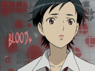 Bloodied man red sky moon - blood free wallpaper