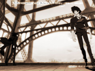 Bridge couple matte anime portrait - a man free wallpaper for desktop