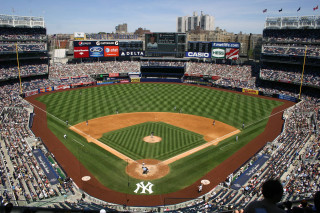 Baseball stadium crowd sunny day 4 - isometric free wallpaper