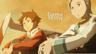 Eureka seven two boys plane - official art free wallpaper for desktop