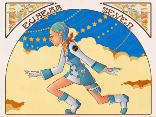 Woman blue dress running kykukawa - leg free wallpaper