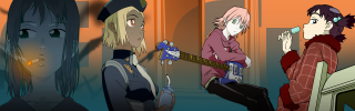 Group girls guitar cellphone graffiti - graffiti free wallpaper