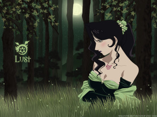 Woman green dress forest moon - brian and wendy froud free wallpaper