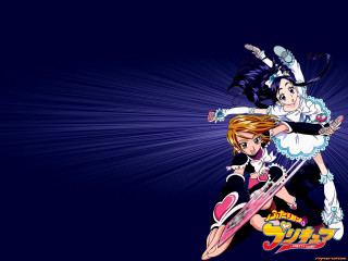 Anime couple blue starburst magical - a picture together free wallpaper