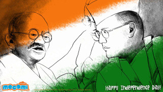 Two men flag happy thanksgiving - a drawing free wallpaper