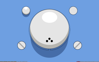 White object four balls blue - a white object free wallpaper