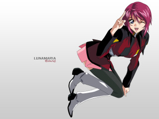 Pink hair jumping smiling military - pink hair free wallpaper