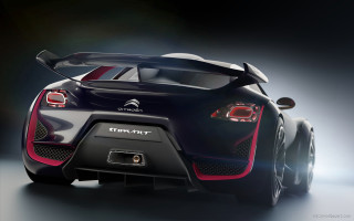 Black sports car red accents - tail free wallpaper