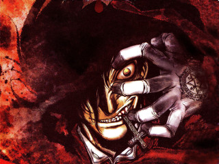 Gothic knife clock red gloves - a painting of a person holding free wallpaper