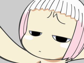 Cartoon pinkhair girl smile lineart - flat free wallpaper