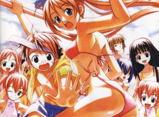 Beach bikini girls manga anime - a knife free wallpaper