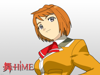 Redhair yellowjacket animeportrait greybackground gradient - daphne allen free wallpaper