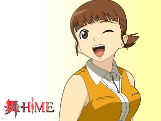 Smiling woman yellow shirt pony - smiling free wallpaper
