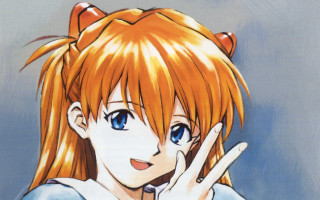 Anime girl orange hair blue 2 - orange hair free wallpaper