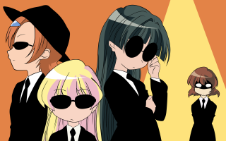 Cat sunglasses couple rayonism yayoi - their head free wallpaper