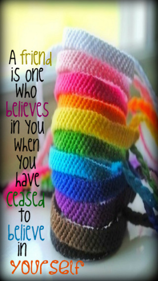 Crocheted bracelets quote friend believe - free love wallpaper