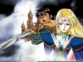Castle couple sword elf princess - a castle free wallpaper