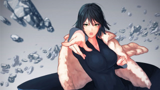 Woman black dress pointing arm - ayako rokkaku free wallpaper