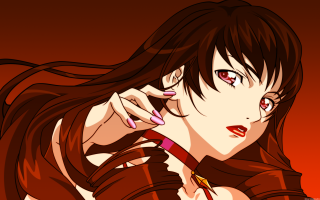 Woman red eyes knife long - red eyes holding free wallpaper
